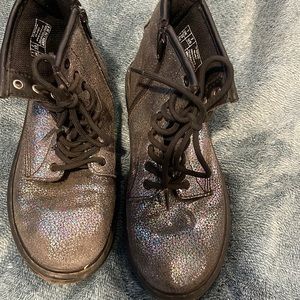 Dr. Martens black glitter big kid size 2